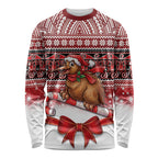 New Zealand Kiwi Bird Christmas Long Sleeve Shirt Maori Inspired Knitted Patterns