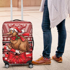 New Zealand Kiwi Bird Christmas Luggage Cover Maori Inspired Knitted Patterns