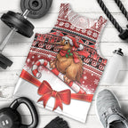 New Zealand Kiwi Bird Christmas Men Tank Top Maori Inspired Knitted Patterns