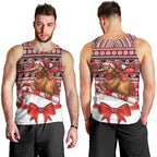 New Zealand Kiwi Bird Christmas Men Tank Top Maori Inspired Knitted Patterns