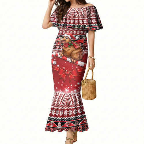 New Zealand Kiwi Bird Christmas Mermaid Dress Maori Inspired Knitted Patterns
