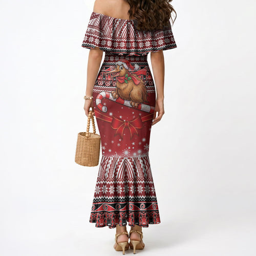 New Zealand Kiwi Bird Christmas Mermaid Dress Maori Inspired Knitted Patterns