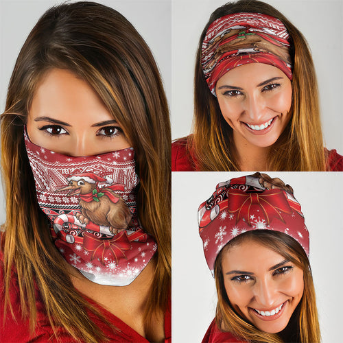 New Zealand Kiwi Bird Christmas Neck Gaiter Maori Inspired Knitted Patterns