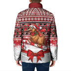 New Zealand Kiwi Bird Christmas Padded Jacket Maori Inspired Knitted Patterns