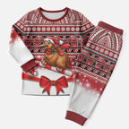 New Zealand Kiwi Bird Christmas Pajama Set Maori Inspired Knitted Patterns