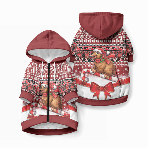 New Zealand Kiwi Bird Christmas Pet Hoodie Maori Inspired Knitted Patterns