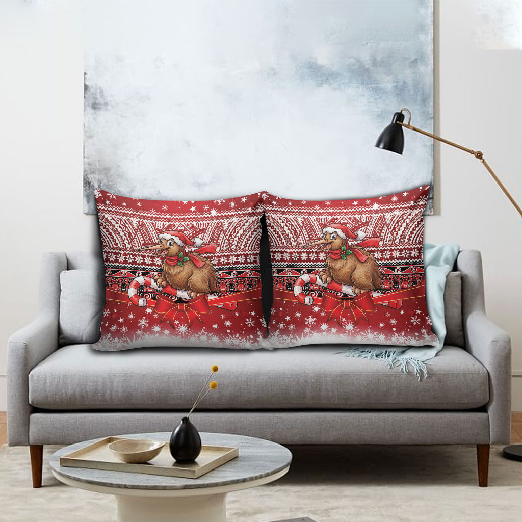 New Zealand Kiwi Bird Christmas Pillow Cover Maori Inspired Knitted Patterns