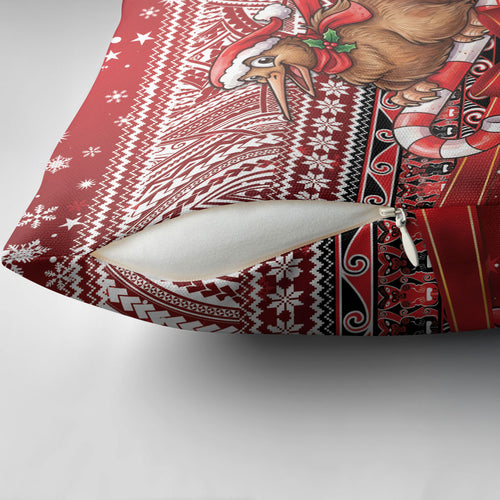 New Zealand Kiwi Bird Christmas Pillow Cover Maori Inspired Knitted Patterns