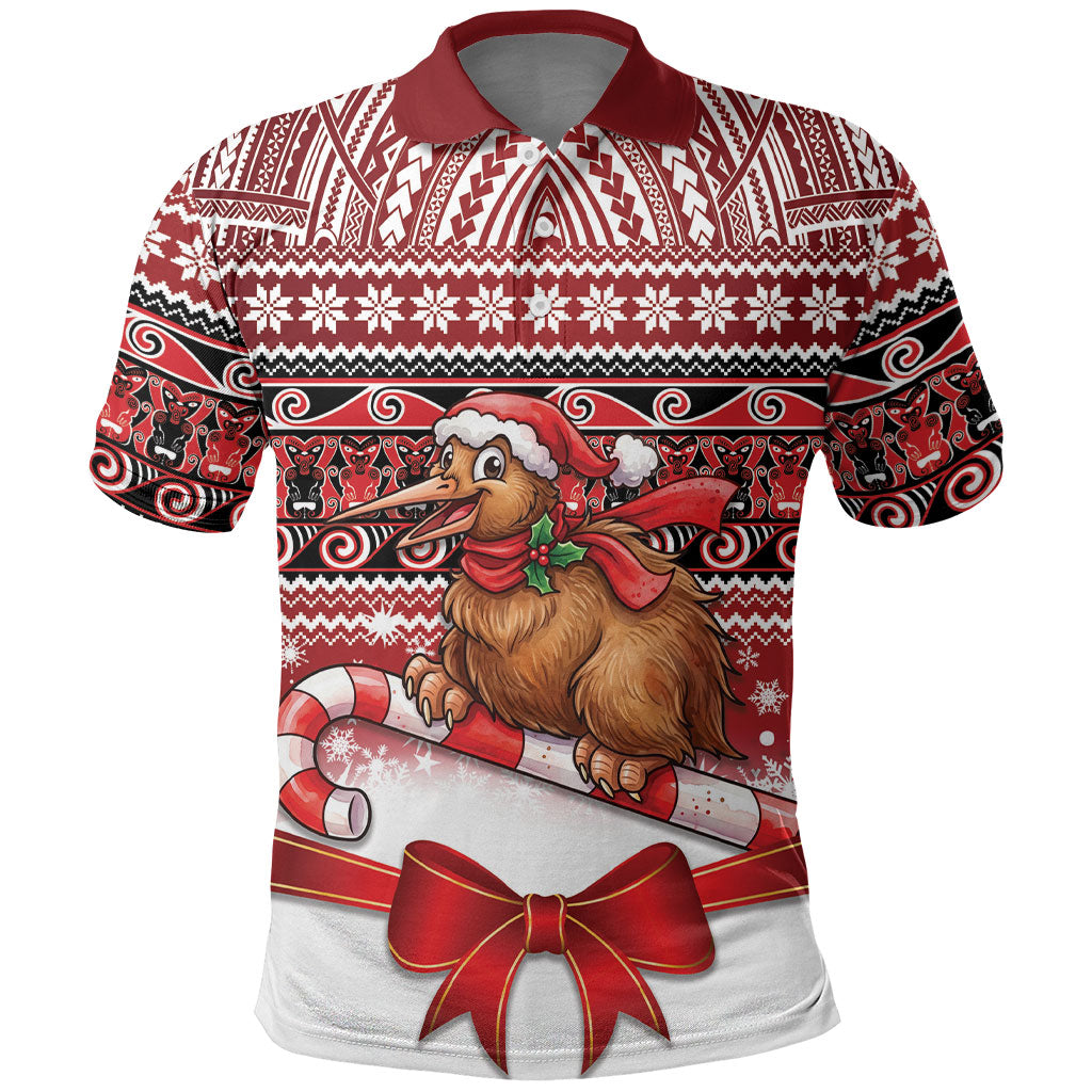 New Zealand Kiwi Bird Christmas Polo Shirt Maori Inspired Knitted Patterns