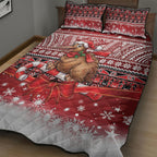 New Zealand Kiwi Bird Christmas Quilt Bed Set Maori Inspired Knitted Patterns