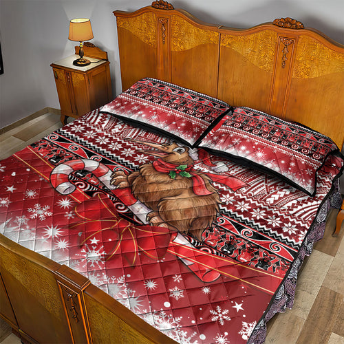 New Zealand Kiwi Bird Christmas Quilt Bed Set Maori Inspired Knitted Patterns