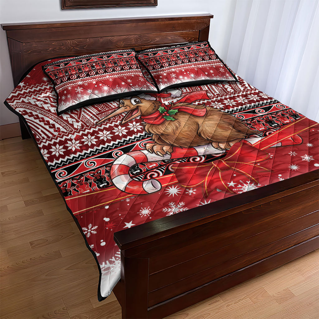 New Zealand Kiwi Bird Christmas Quilt Bed Set Maori Inspired Knitted Patterns