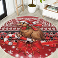 New Zealand Kiwi Bird Christmas Round Carpet Maori Inspired Knitted Patterns