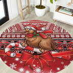 New Zealand Kiwi Bird Christmas Round Carpet Maori Inspired Knitted Patterns