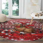 New Zealand Kiwi Bird Christmas Round Carpet Maori Inspired Knitted Patterns
