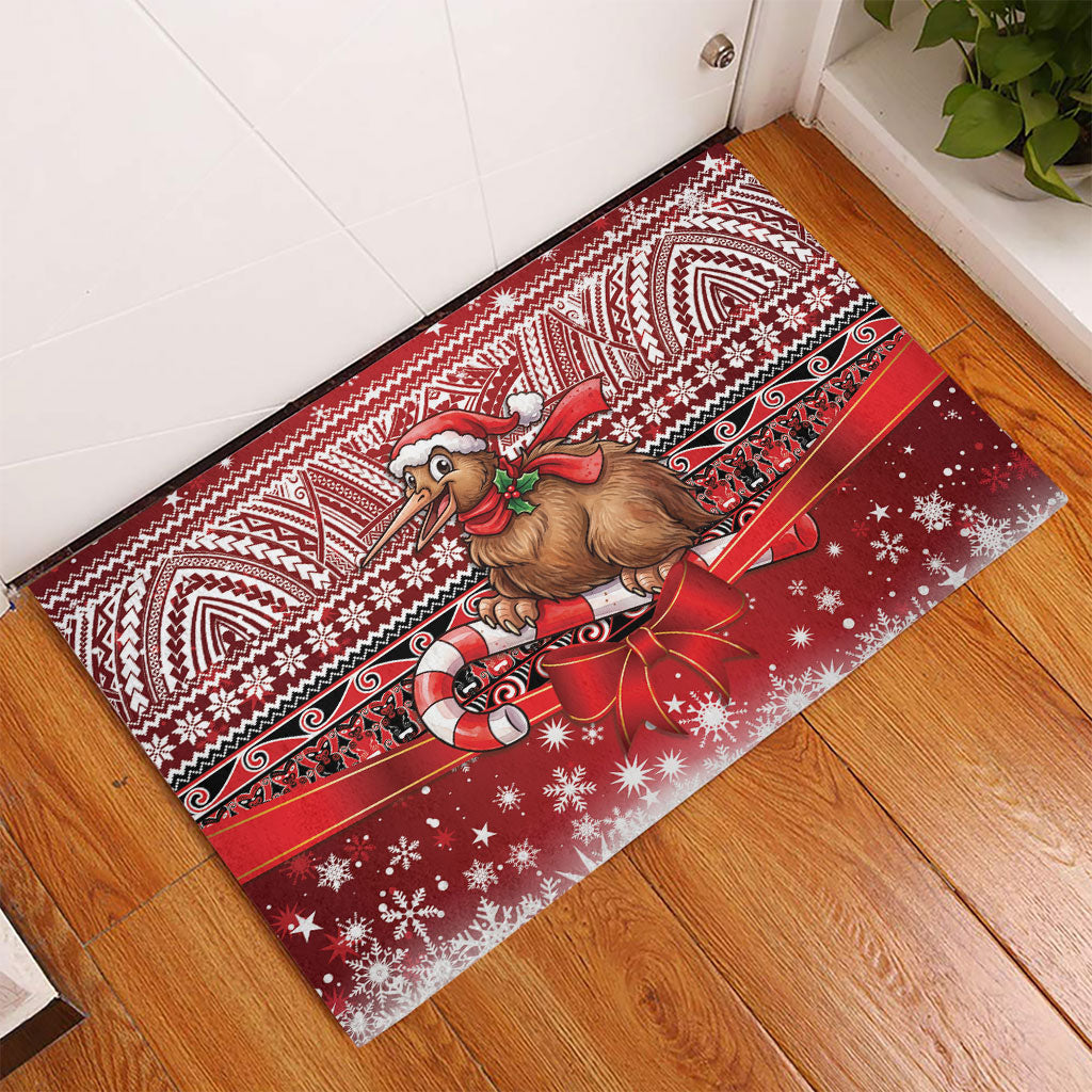 New Zealand Kiwi Bird Christmas Rubber Doormat Maori Inspired Knitted Patterns