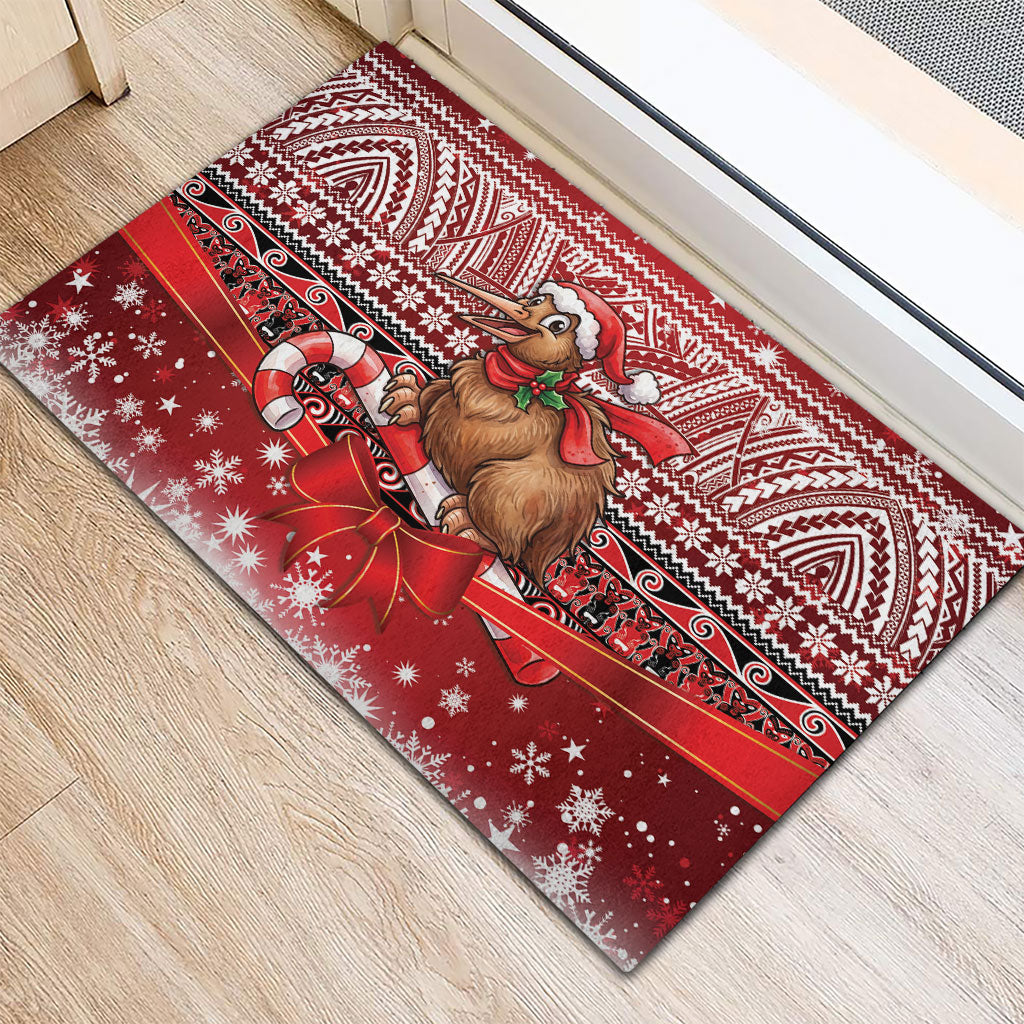 New Zealand Kiwi Bird Christmas Rubber Doormat Maori Inspired Knitted Patterns