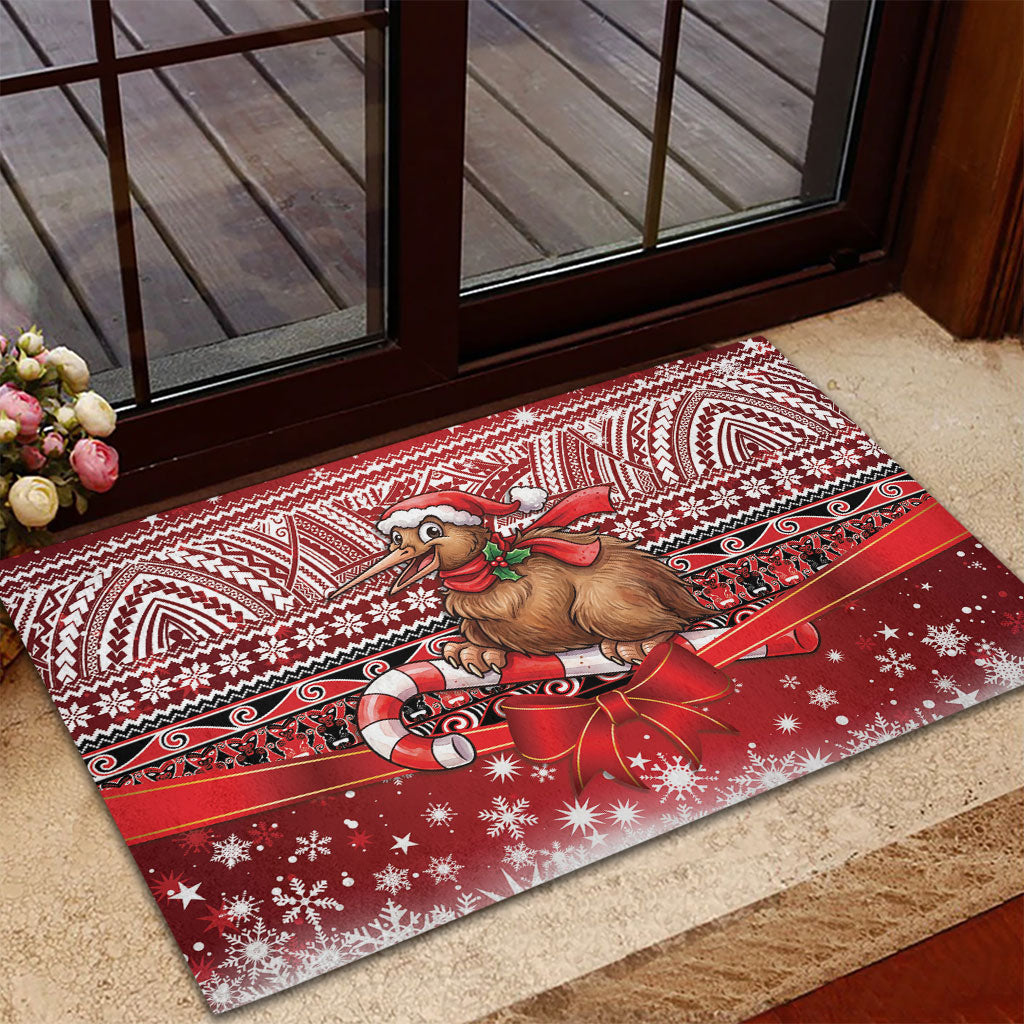 New Zealand Kiwi Bird Christmas Rubber Doormat Maori Inspired Knitted Patterns