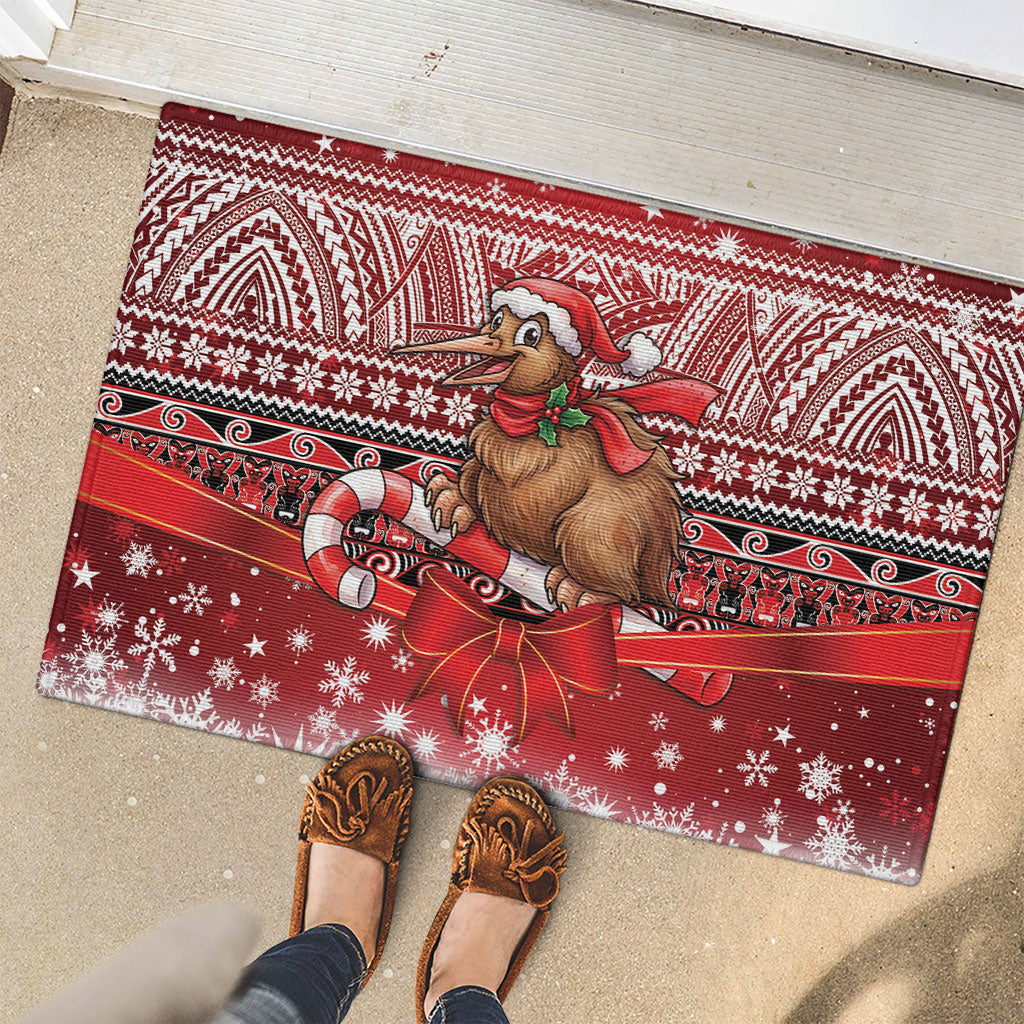 New Zealand Kiwi Bird Christmas Rubber Doormat Maori Inspired Knitted Patterns