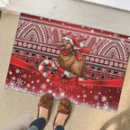 New Zealand Kiwi Bird Christmas Rubber Doormat Maori Inspired Knitted Patterns