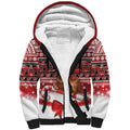 New Zealand Kiwi Bird Christmas Sherpa Hoodie Maori Inspired Knitted Patterns