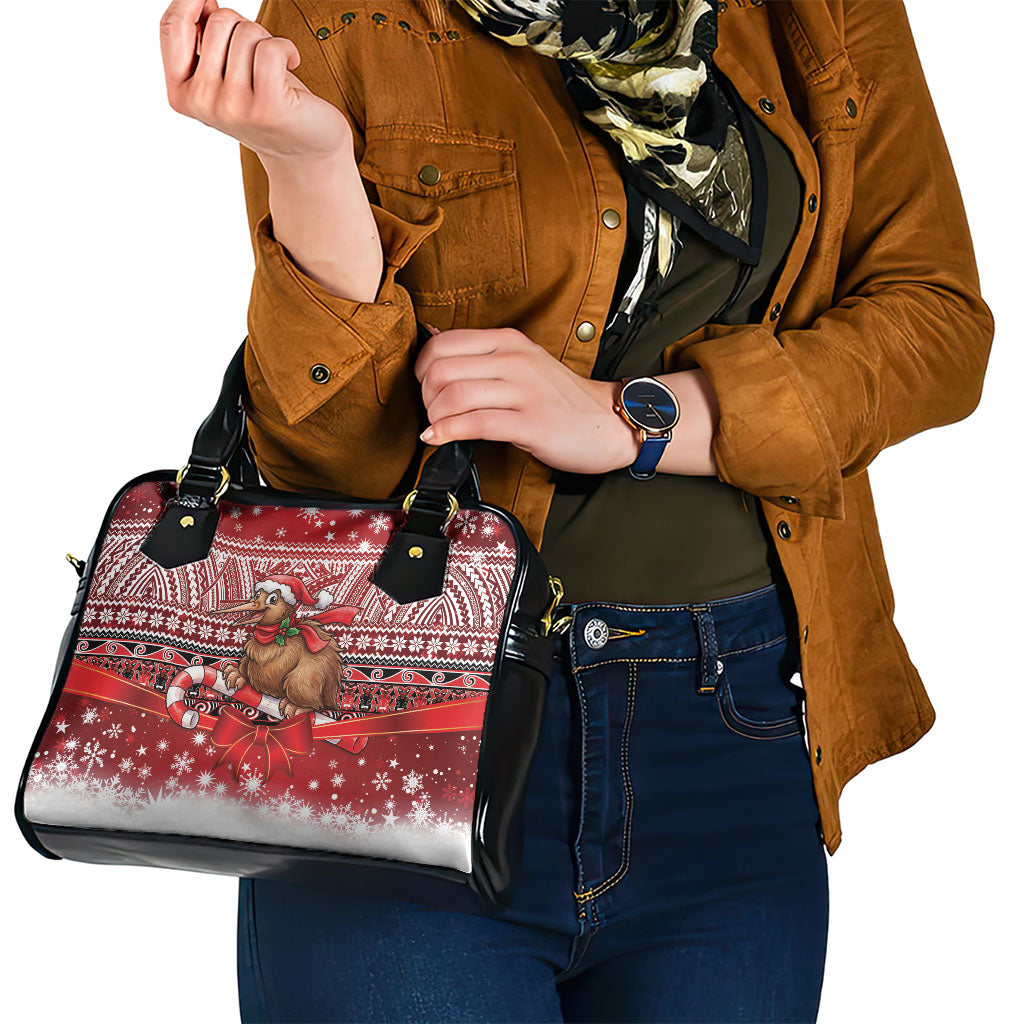 New Zealand Kiwi Bird Christmas Shoulder Handbag Maori Inspired Knitted Patterns