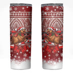 New Zealand Kiwi Bird Christmas Skinny Tumbler Maori Inspired Knitted Patterns