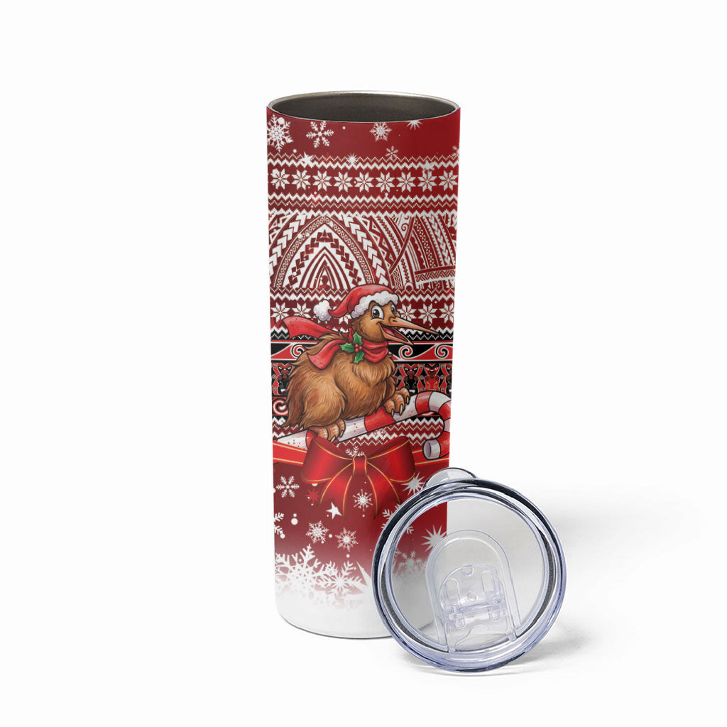 New Zealand Kiwi Bird Christmas Skinny Tumbler Maori Inspired Knitted Patterns