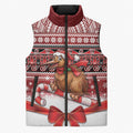 New Zealand Kiwi Bird Christmas Sleeveless Puffer Jacket Maori Inspired Knitted Patterns