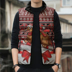 New Zealand Kiwi Bird Christmas Sleeveless Puffer Jacket Maori Inspired Knitted Patterns