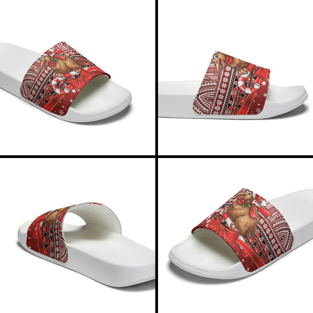 New Zealand Kiwi Bird Christmas Slide Sandals Maori Inspired Knitted Patterns