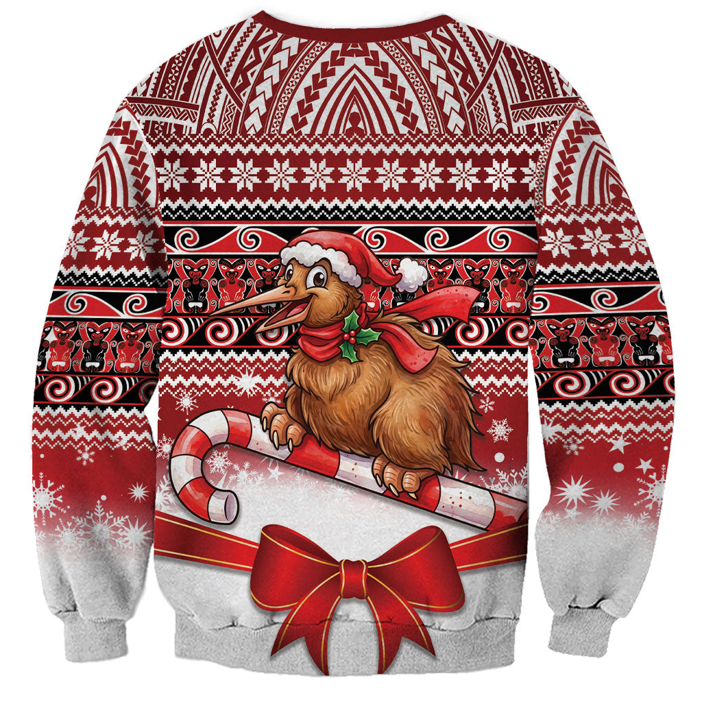 New Zealand Kiwi Bird Christmas Sweatshirt Maori Inspired Knitted Patterns