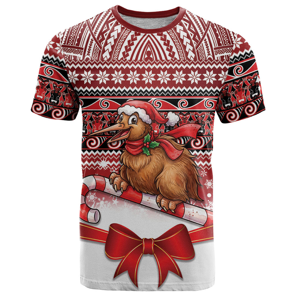New Zealand Kiwi Bird Christmas T Shirt Maori Inspired Knitted Patterns