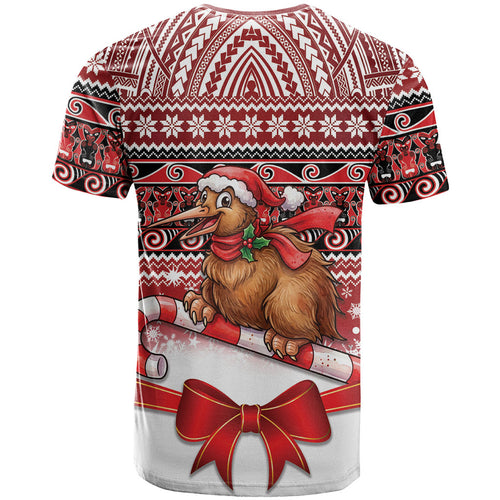 New Zealand Kiwi Bird Christmas T Shirt Maori Inspired Knitted Patterns