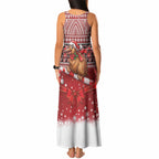 New Zealand Kiwi Bird Christmas Tank Maxi Dress Maori Inspired Knitted Patterns