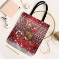 New Zealand Kiwi Bird Christmas Tote Bag Maori Inspired Knitted Patterns