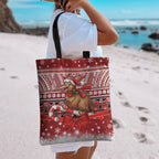 New Zealand Kiwi Bird Christmas Tote Bag Maori Inspired Knitted Patterns