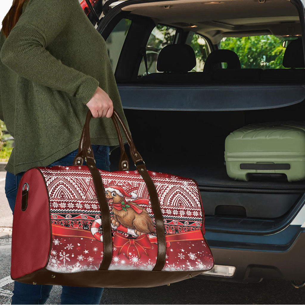 New Zealand Kiwi Bird Christmas Travel Bag Maori Inspired Knitted Patterns