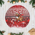 New Zealand Kiwi Bird Christmas Tree Skirt Maori Inspired Knitted Patterns