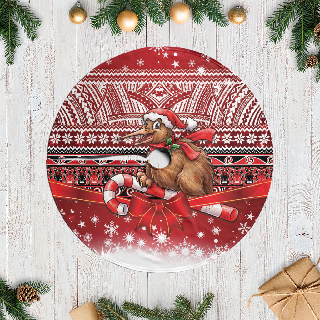 New Zealand Kiwi Bird Christmas Tree Skirt Maori Inspired Knitted Patterns