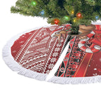 New Zealand Kiwi Bird Christmas Tree Skirt Maori Inspired Knitted Patterns
