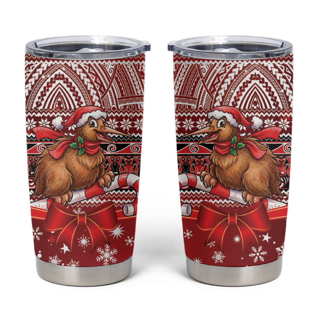 New Zealand Kiwi Bird Christmas Tumbler Cup Maori Inspired Knitted Patterns