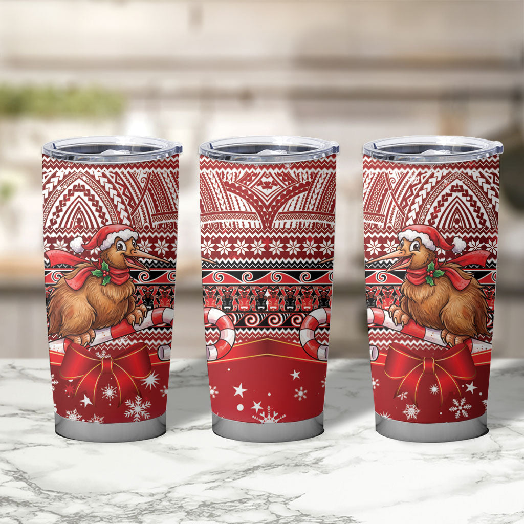 New Zealand Kiwi Bird Christmas Tumbler Cup Maori Inspired Knitted Patterns