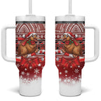 New Zealand Kiwi Bird Christmas Tumbler With Handle Maori Inspired Knitted Patterns