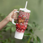New Zealand Kiwi Bird Christmas Tumbler With Handle Maori Inspired Knitted Patterns