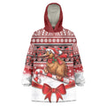 New Zealand Kiwi Bird Christmas Wearable Blanket Hoodie Maori Inspired Knitted Patterns