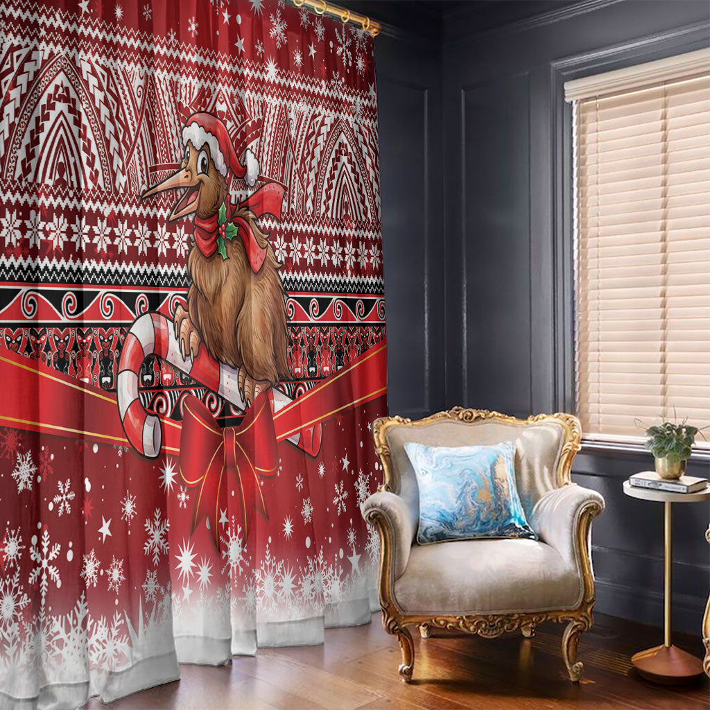 New Zealand Kiwi Bird Christmas Window Curtain Maori Inspired Knitted Patterns