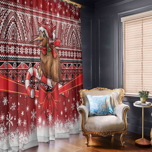 New Zealand Kiwi Bird Christmas Window Curtain Maori Inspired Knitted Patterns