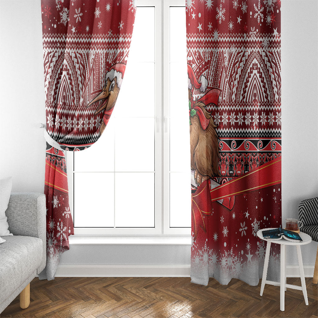 New Zealand Kiwi Bird Christmas Window Curtain Maori Inspired Knitted Patterns