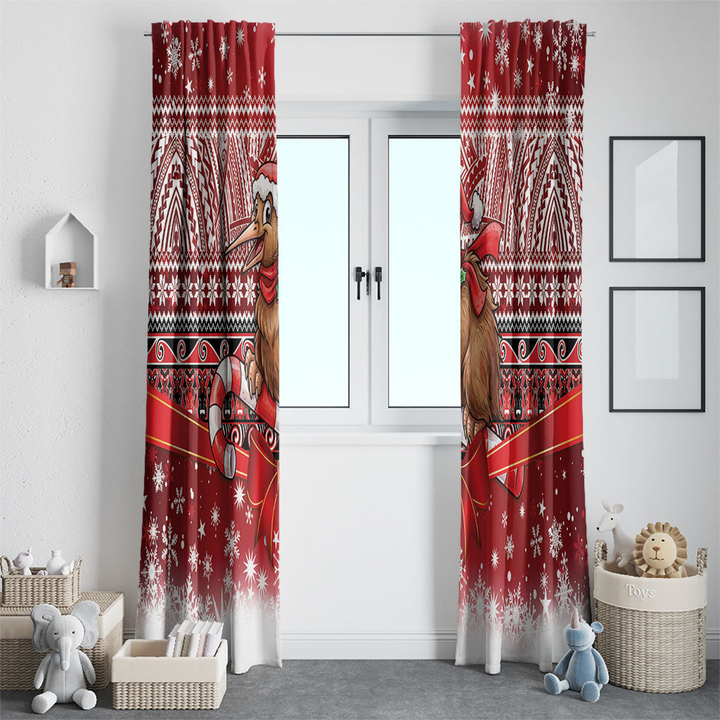 New Zealand Kiwi Bird Christmas Window Curtain Maori Inspired Knitted Patterns